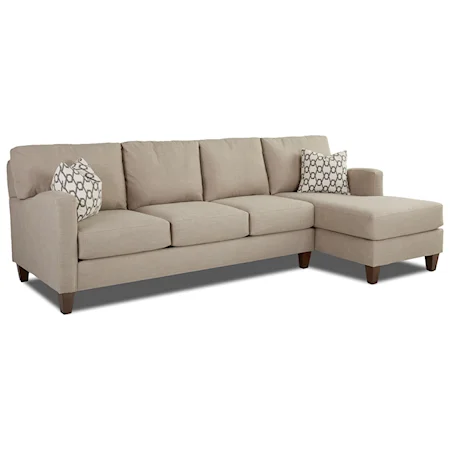 Two Piece Stationary Sectional with RAF Chaise